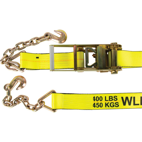 Winch Strap, Chain Anchor, 3" W x 30' L, 5400 lbs. (2449 kg) Working Load Limit D. Morneault & Fils