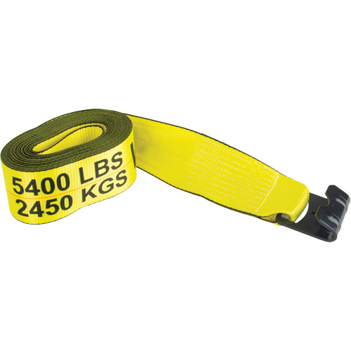 Logistic Strap, Flat Hook, 30' W x 4" L, 5400 lbs. (2449 kg) Working Load Limit D. Morneault & Fils