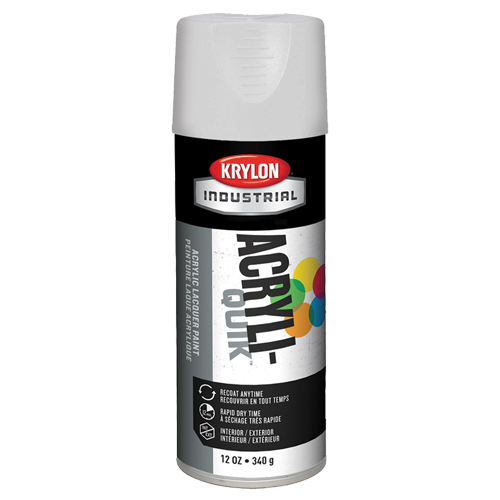 Industrial Acryli-Quik Lacquer, White, Gloss, 12 oz., Aerosol Can D. Morneault & Fils