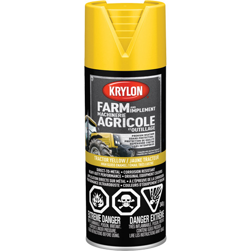 Farm & Implement Spray Paint, John Deere Yellow, High-Gloss, 12 oz., Aerosol Can D. Morneault & Fils