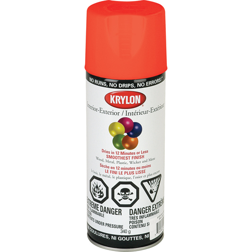 Fluorescent Spray Paint, Fluorescent Yellow/Orange, 11 oz., Aerosol Can D. Morneault & Fils