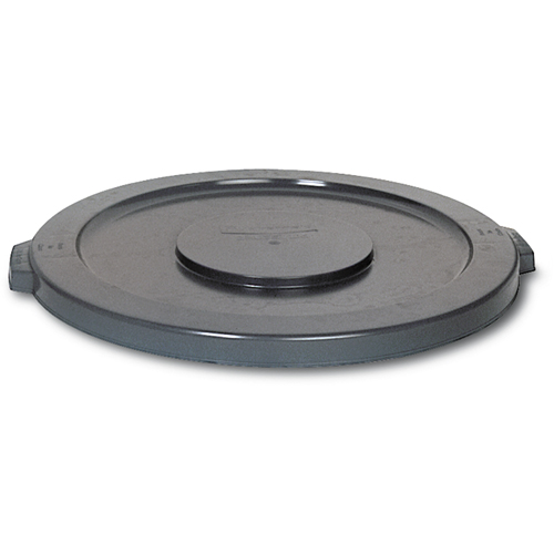 Round Brute&reg; Tops, Flat Lid, Plastic/Polyethylene, Fits Container Size: 15-5/8" Dia. D. Morneault & Fils