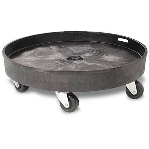 Socle roulant pour contenant &agrave; d&eacute;chets, Poly&eacute;thyl&egrave;ne, Noir D. Morneault & Fils