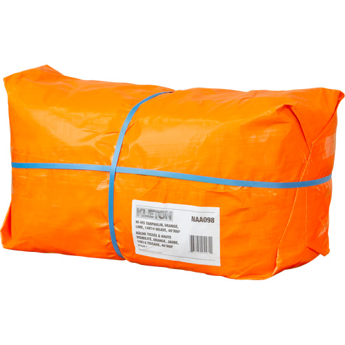 High-Visibility Heavy-Duty Woven Tarp, Polyethylene, Green/Orange, 40' x 60' x 12 mils D. Morneault & Fils