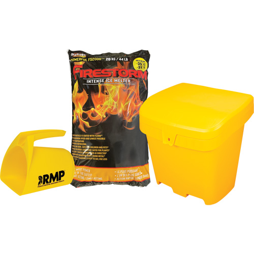 Firestorm Intense Ice Melter Kit with 56 Bags, Bag, 44 lbs. (20 kg), -32°C (-25°F) Melting Point D. Morneault & Fils