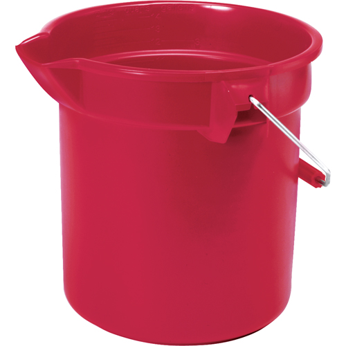 Seau Brute, Capacit&eacute; de 3.5 gal. US (14 pintes), Rouge D. Morneault & Fils