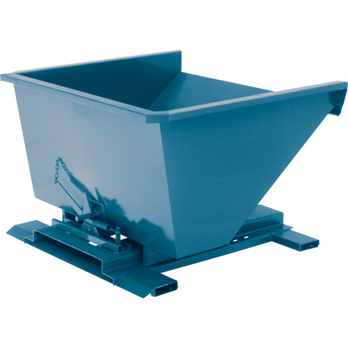 Self-Dumping Hopper, Steel, 3/4 cu.yd., Blue D. Morneault & Fils