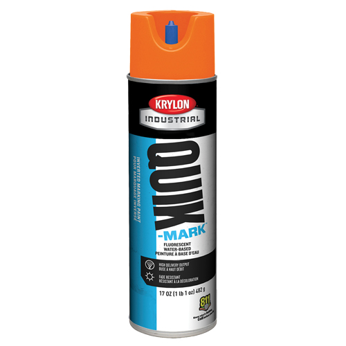 Peinture de marquage industrielle invers&eacute;e &agrave; base d'eau Quik-Mark, 17 oz, Canette a&eacute;rosol D. Morneault & Fils
