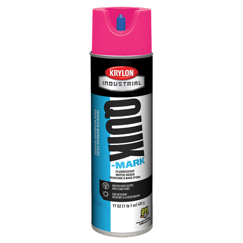 Industrial Quik-Mark Water-Based Inverted Marking Paint, 17 oz., Aerosol Can D. Morneault & Fils