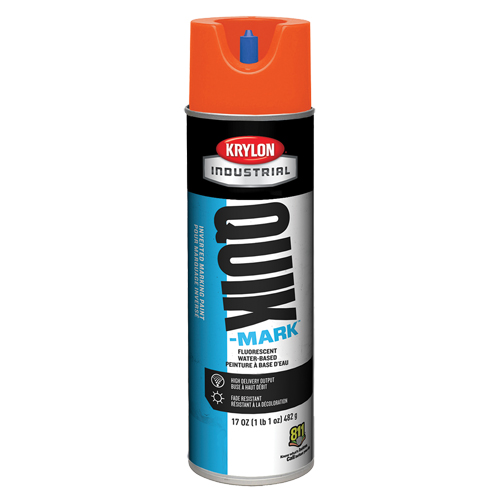 Industrial Quik-Mark Water-Based Inverted Marking Paint, 17 oz., Aerosol Can D. Morneault & Fils