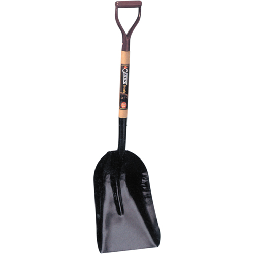 Grain & Coal Scoop Shovel, Wood, Tempered Steel Blade, D-Grip Handle, 27-3/4" Length D. Morneault & Fils