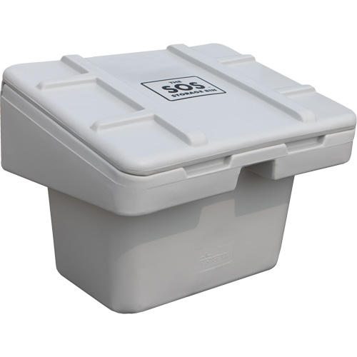 Salt Sand Container SOS, With Hasp, 30" x 24" x 24", 5.5 cu. Ft., Grey D. Morneault & Fils