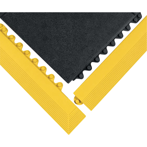 24/Seven&reg; Matting, Rubber, 3' W x 3' L, 5/8" Thick, Black D. Morneault & Fils