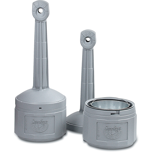 Cendriers Smoker's Cease-Fire, Sur pied, Plastique, Capacit&eacute; 4 gal. US, Hauteur 38-1/2" D. Morneault & Fils