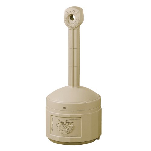Smokers Cease-Fire&reg; Cigarette Butt Receptacle, Free-Standing, Plastic, 4 US gal. Capacity, 38-1/2" Height D. Morneault & Fils