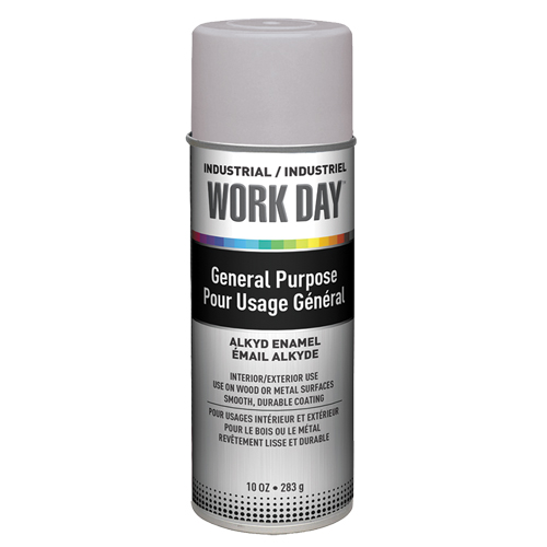 Industrial Work Day Paint, Grey, Very Flat, 10 oz., Aerosol Can D. Morneault & Fils