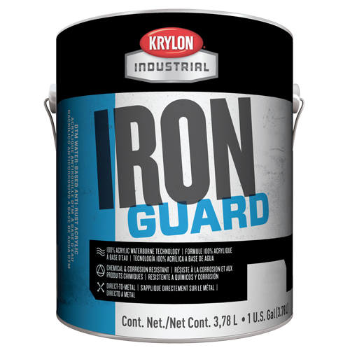 Industrial Iron Guard&reg; Water-Based Enamel, Gallon, Black D. Morneault & Fils