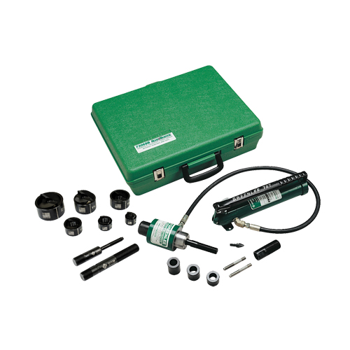 Hydraulic Knockout Kit with Hand Pump and Slug-Buster&reg; Punches D. Morneault & Fils