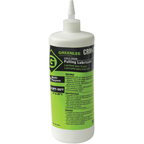 Lubrifiant en cr&egrave;me pour tirage de c&acirc;ble, Bouteille pressable D. Morneault & Fils