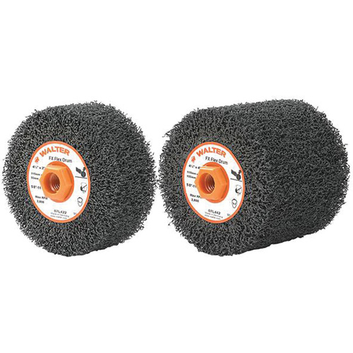 Tambours FX Flex, 4-1/4" dia. x 2" la, 5/8"-11 Arbre, Grain Flex, gros D. Morneault & Fils