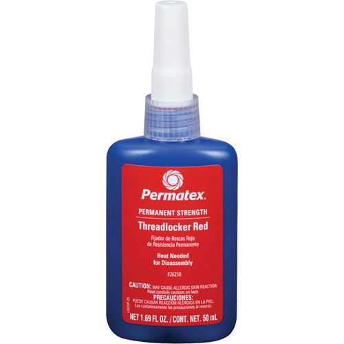 Threadlocker, Red, High, 50 ml, Bottle D. Morneault & Fils