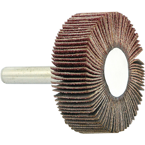 Shaft Mounted Flapwheel, 80 Grit, 1-1/2" x 1/2" x 1/4" D. Morneault & Fils