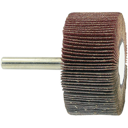 Shaft Mounted Flapwheel, 80 Grit, 2" x 1" x 1/4" D. Morneault & Fils
