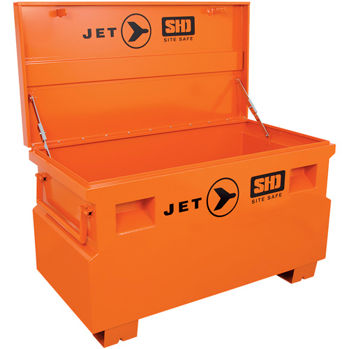 JSB-4824 Heavy-Duty Jobsite Tool Storage Box, 48-1/8" x 24-1/8" x 28-3/8", Steel, Orange D. Morneault & Fils