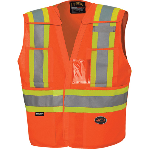 6930 Veste de s&eacute;curit&eacute; d&eacute;tachable &agrave; &eacute;paules tombantes, Orange haute visibilit&eacute;, Grand/T-Grand, Polyester D. Morneault & Fils