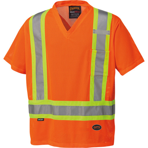 5994 T-shirt de s&eacute;curit&eacute; haute visibilit&eacute;, Polyester, 2T-Grand, Orange haute visibilit&eacute; D. Morneault & Fils