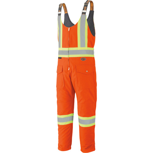 5538 High Visibility Quilted Duck Overalls, Cotton, X-Large, High Visibility Orange D. Morneault & Fils