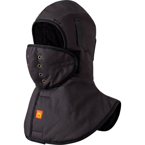5565A Doublure FR robuste &agrave; col long pour casque, Noir, Coton D. Morneault & Fils