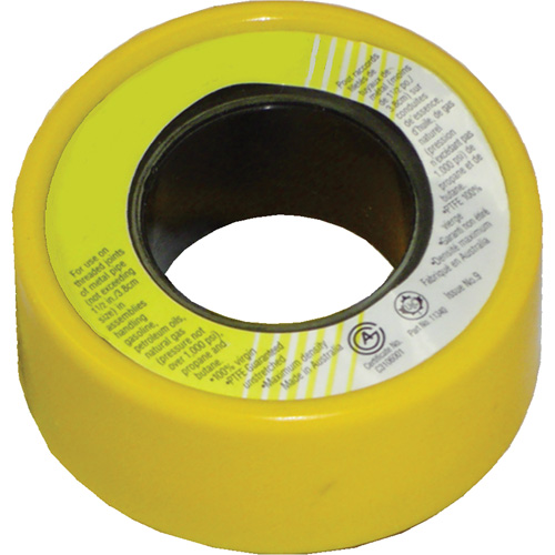 PFTE Gas Thread Sealant Tape, 236" L x 1/2" W, Yellow D. Morneault & Fils