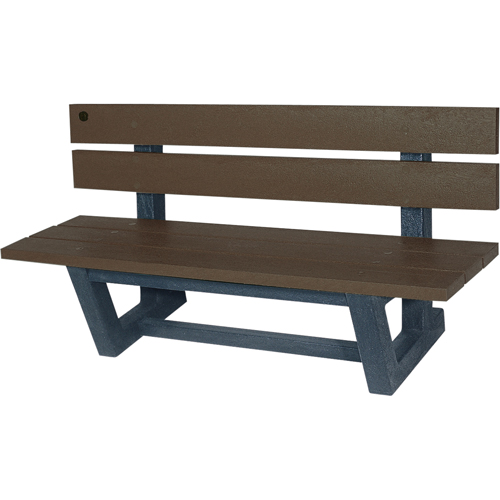 Bancs de parc d'ext&eacute;rieur, Plastique recycl&eacute;, 60" lo x 22-13/16" la x 29-13/16" h, Ombre D. Morneault & Fils