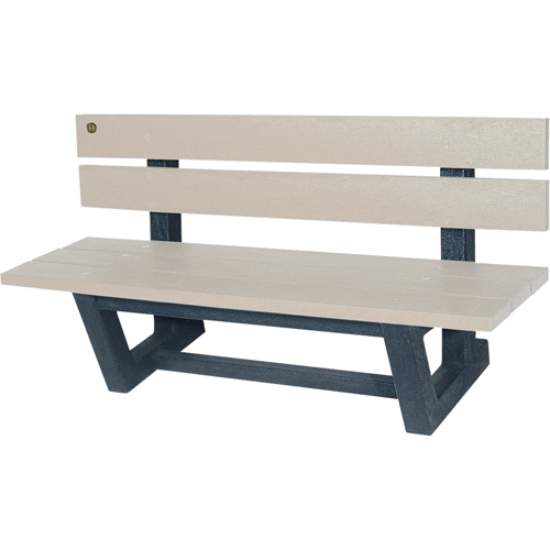 Bancs de parc d'ext&eacute;rieur, Plastique recycl&eacute;, 72" lo x 23-3/16" la x 29-13/16" h, Sable D. Morneault & Fils