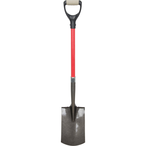 Heavy-Duty Shovels, Fibreglass, Carbon Steel Blade, D-Grip Handle, 30-1/2" Long D. Morneault & Fils