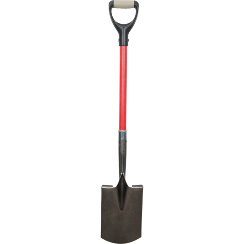 Heavy-Duty Shovels, Fibreglass, Carbon Steel Blade, D-Grip Handle, 30-1/2" Long D. Morneault & Fils