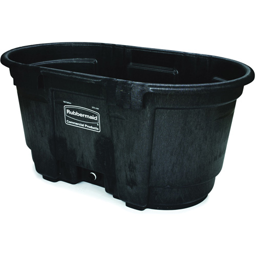 Stock Tank, 31" D x 53" W x 25-1/8" H, 800 lbs. Capacity, Black D. Morneault & Fils