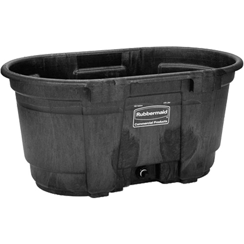 Stock Tank, 31" D x 53" W x 25-1/8" H, 800 lbs. Capacity, Black D. Morneault & Fils