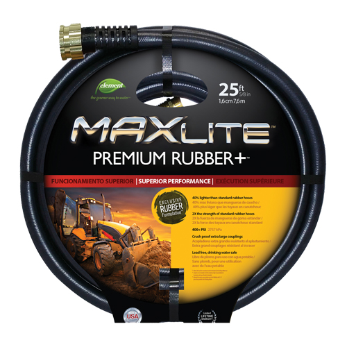 Commercial Duty Hoses, Rubber, 5/8" dia. x 25' D. Morneault & Fils