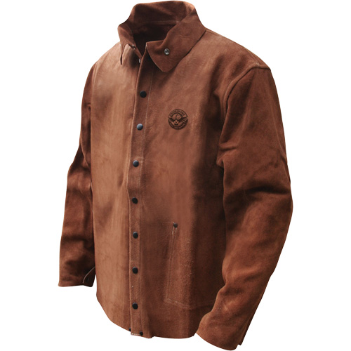 Gander Brand Split Cowhide Welding Jacket, Leather, Large, Brown D. Morneault & Fils