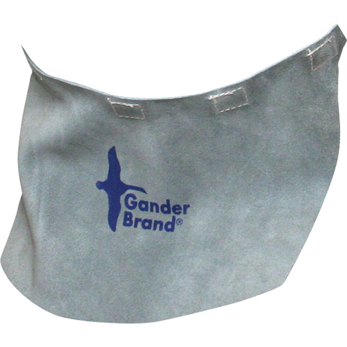 Gander Brand Split Leather Welding Helmet Bib, Pearl Grey D. Morneault & Fils