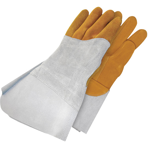 Gants de soudage &agrave; l'arc TIG en cuir de daim retourn&eacute; Gander Brand, Cuir fleur de daim, Taille 10 D. Morneault & Fils