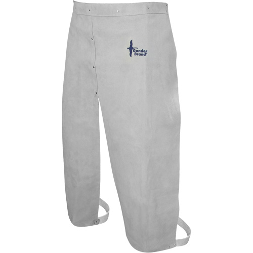 Tablier de soudage en cuir, Taille &agrave; jambes fendues, 32" lo, Gris perle D. Morneault & Fils