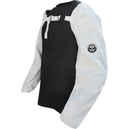 Manchons de soudage en cuir, 24" lo, Gris perle D. Morneault & Fils