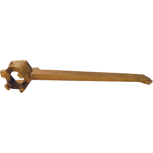 Cl&eacute; pour obturateur de baril, Poign&eacute;e 12", Bronze D. Morneault & Fils