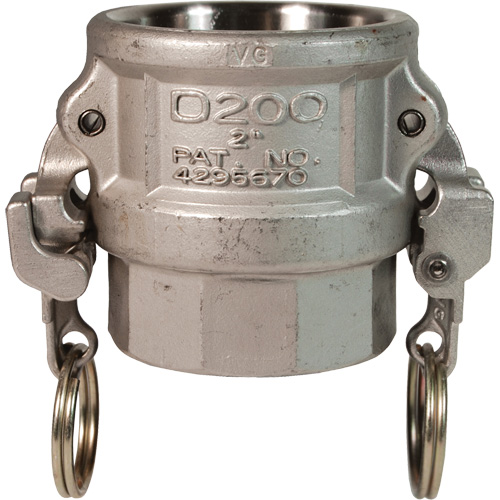 EZ Boss-Lock Cam & Groove Coupler, Stainless Steel, Type D, 1", Female NPT, 250 PSI D. Morneault & Fils