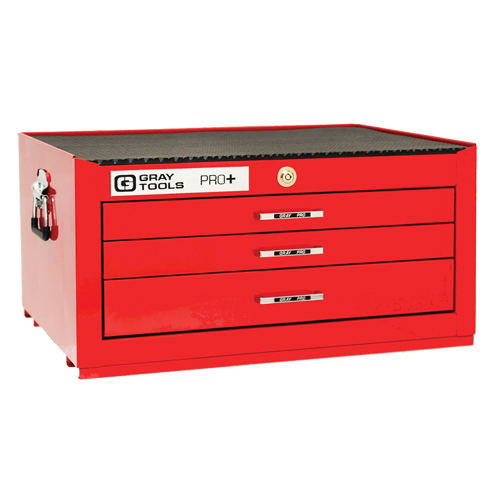 Coffre interm&eacute;diaire de s&eacute;rie PRO+, 26" la, 3 tiroirs, Rouge D. Morneault & Fils