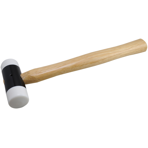 Soft-Face Hammer, 14 oz. Head Weight, Plain Face, Wood Handle, 11-5/8" L D. Morneault & Fils
