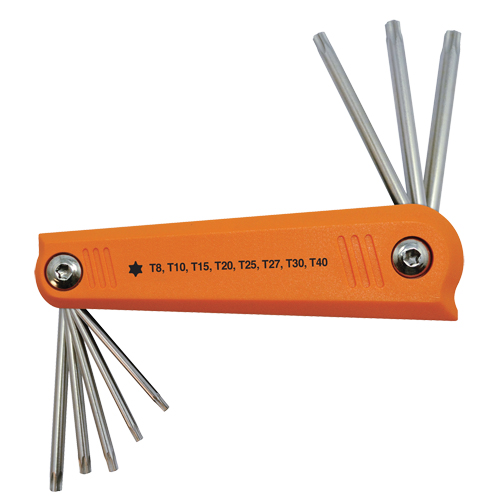 Folding Hex Key Set, 8 Pcs., Torx&reg; D. Morneault & Fils